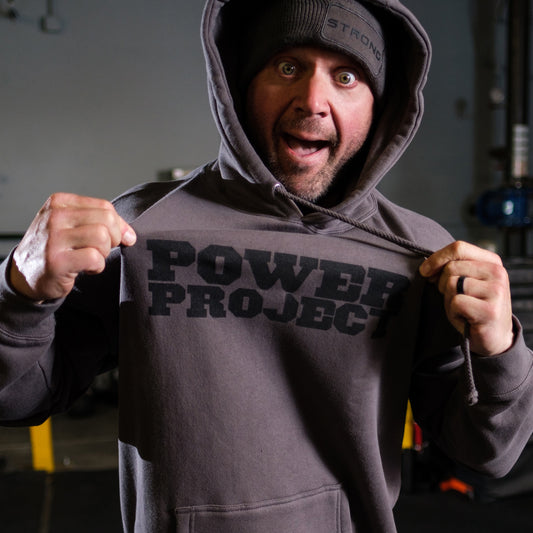 Power Project Block-Letter Hoodie (Charcoal)