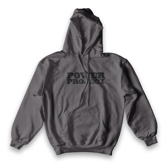 Power Project Block-Letter Hoodie (Charcoal)