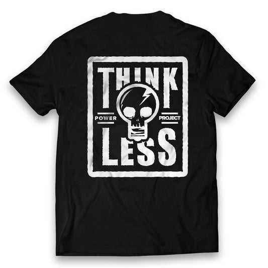 THINK LESS Lightbulb T-Shirt (Black)