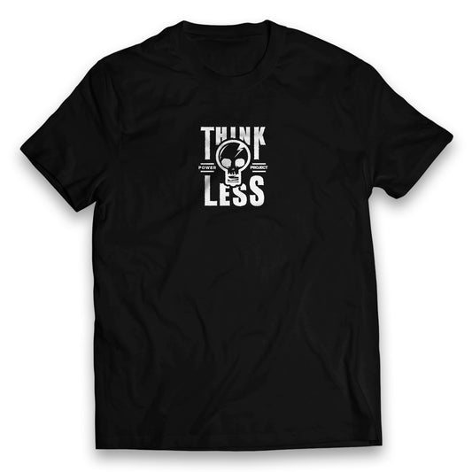 THINK LESS Lightbulb T-Shirt (Black)