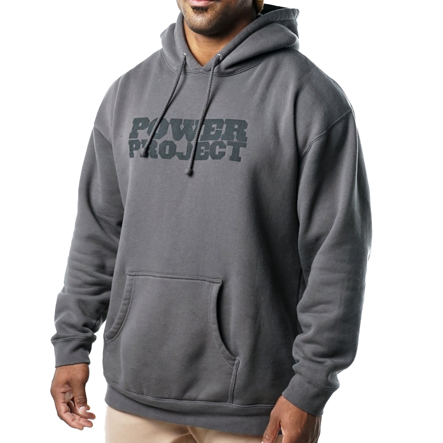 Power Project Block-Letter Hoodie (Charcoal)